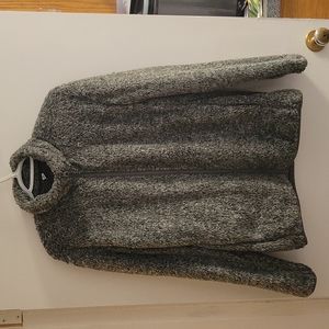Fuzzy grey Uniqlo jacket
